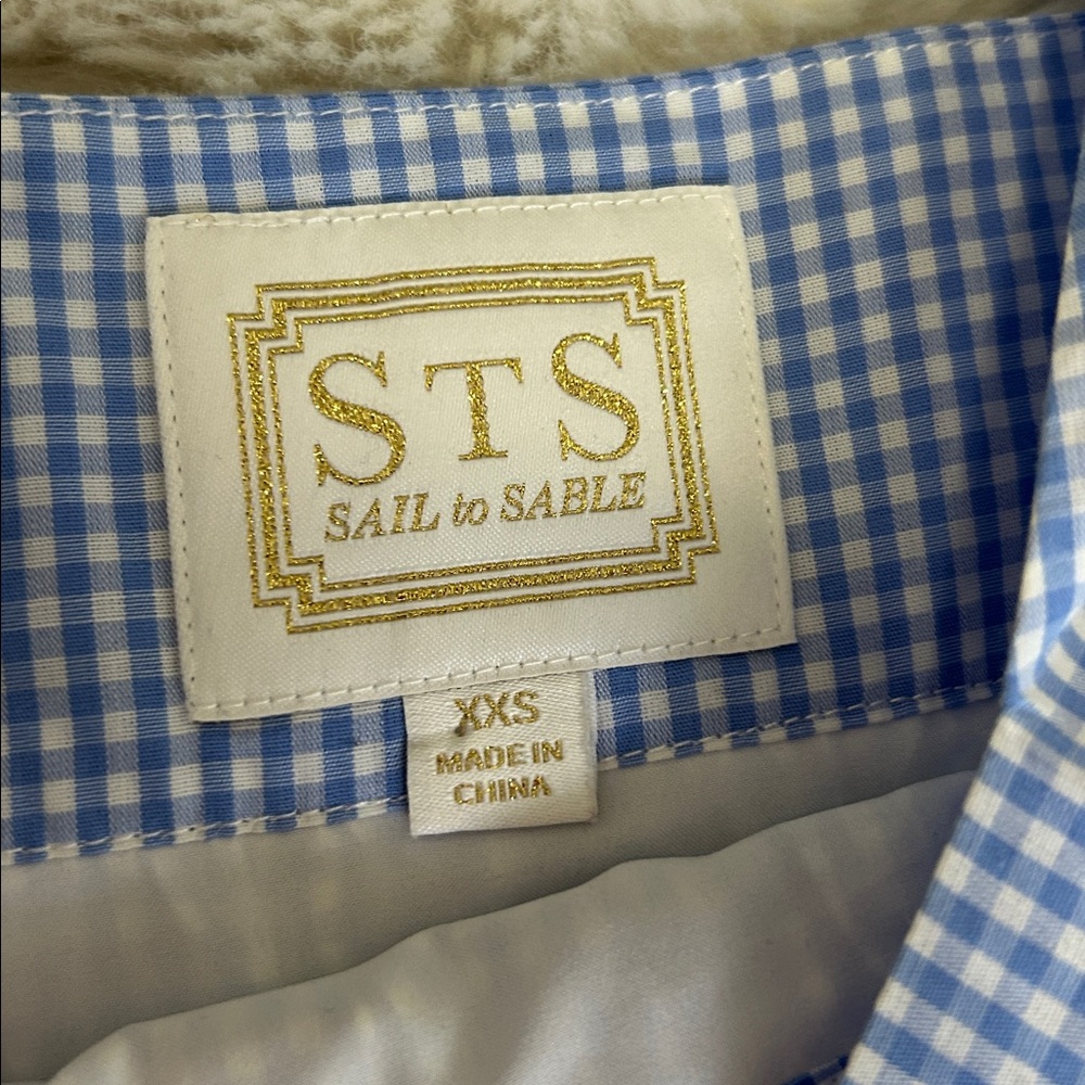 STS Sail to Sable Gingham Pom Pom Trim Dress - Picture 7 of 8